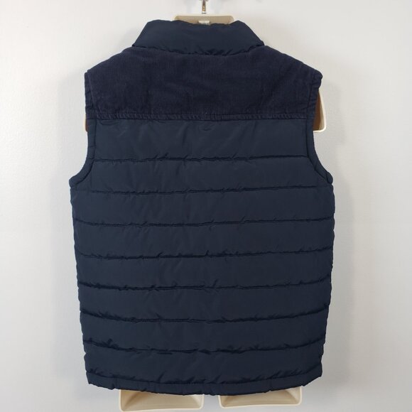 Gymboree Corduroy Trim Puffer Vest Size 4T - 5T Navy Blue Pockets Snap / A290 - Picture 5 of 7